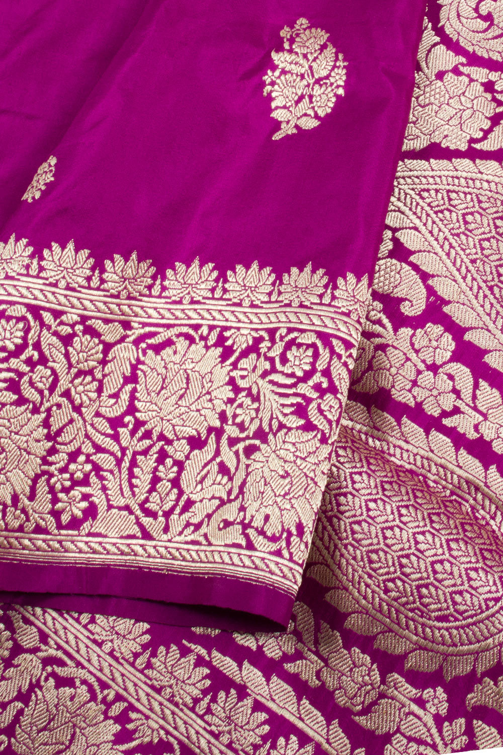 Magenta Handloom Banarasi Katan Silk Saree 10061286