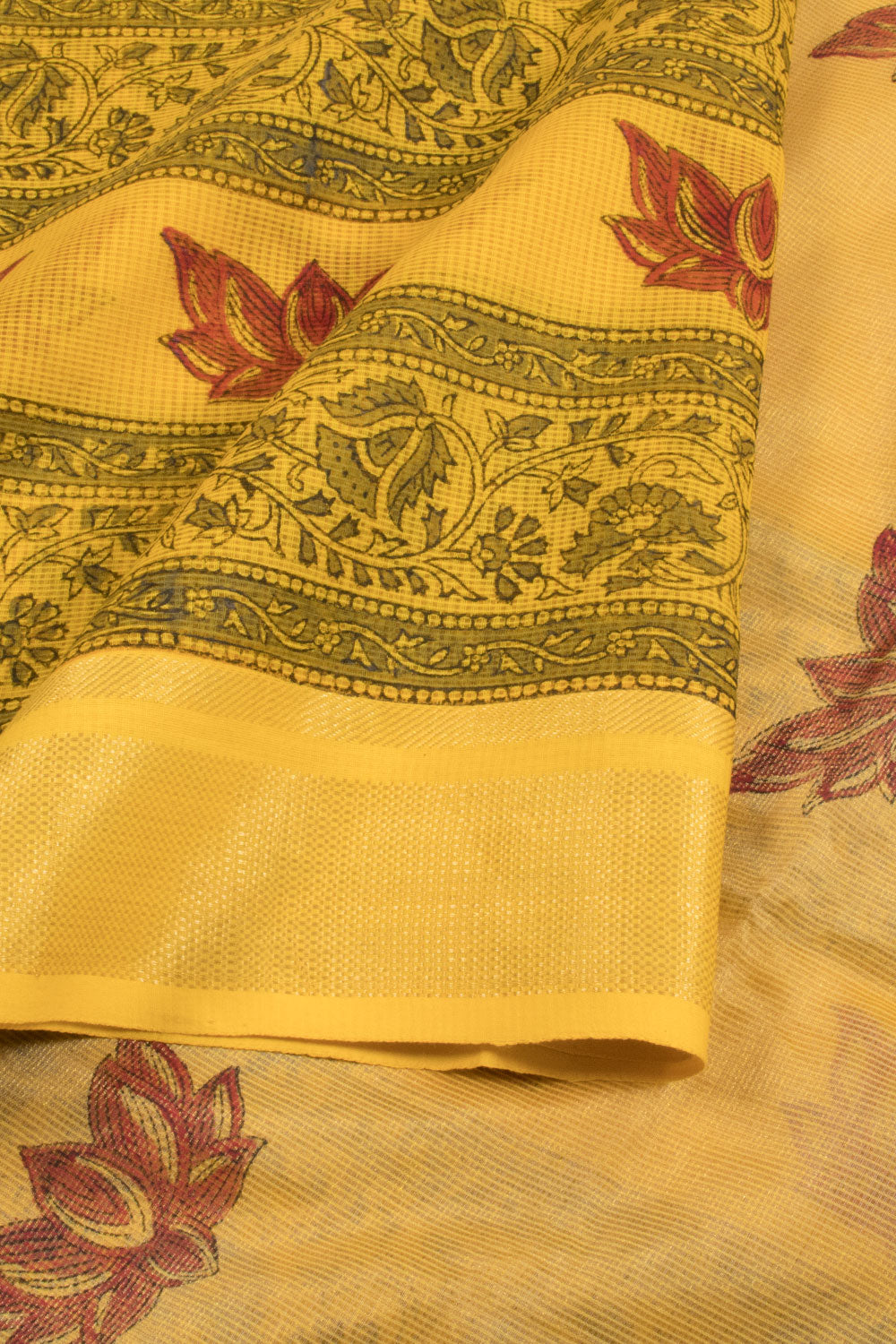 Pure Kota-Doria Screen Print Saree with Blouse – thecotlin