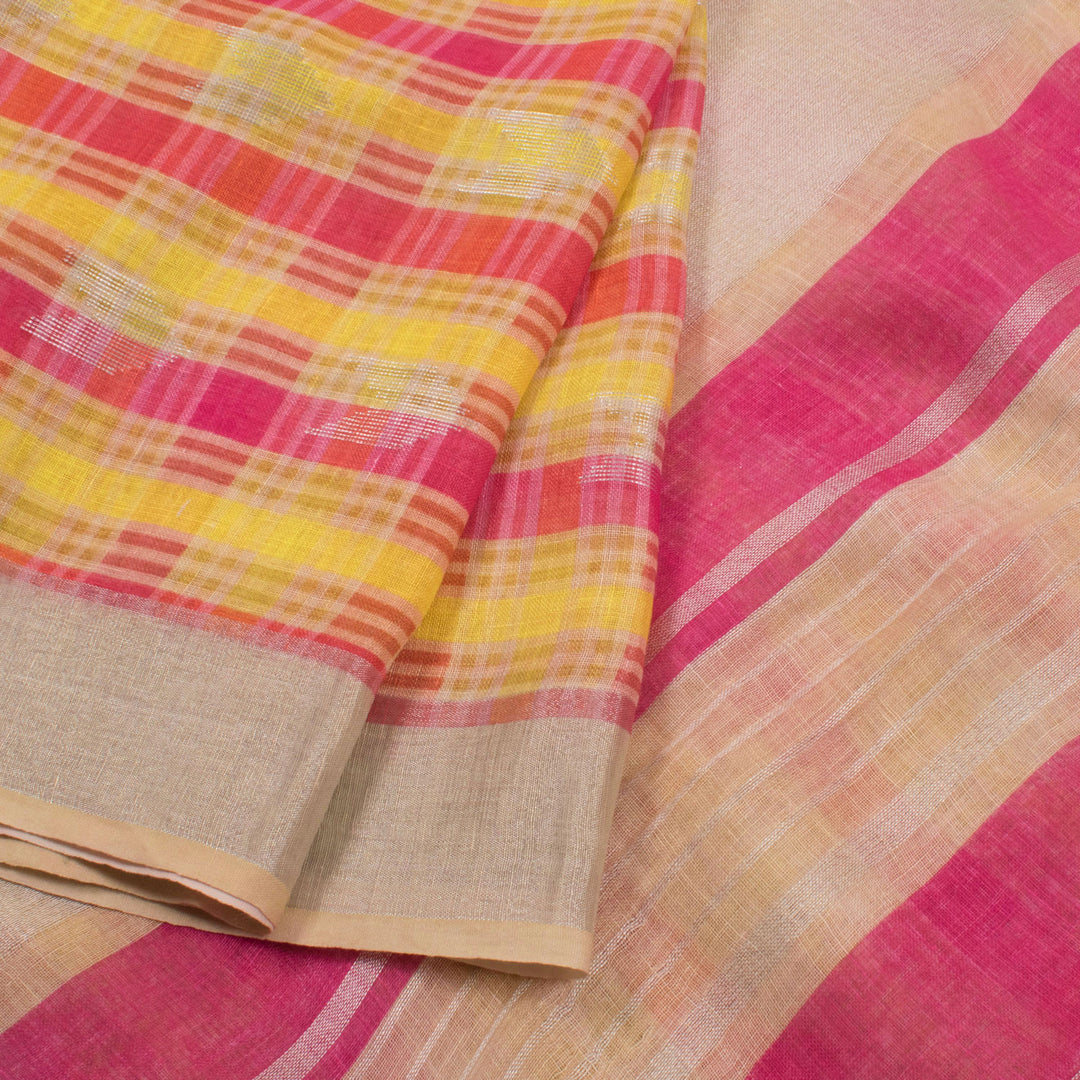 Handloom Linen Saree 10053972